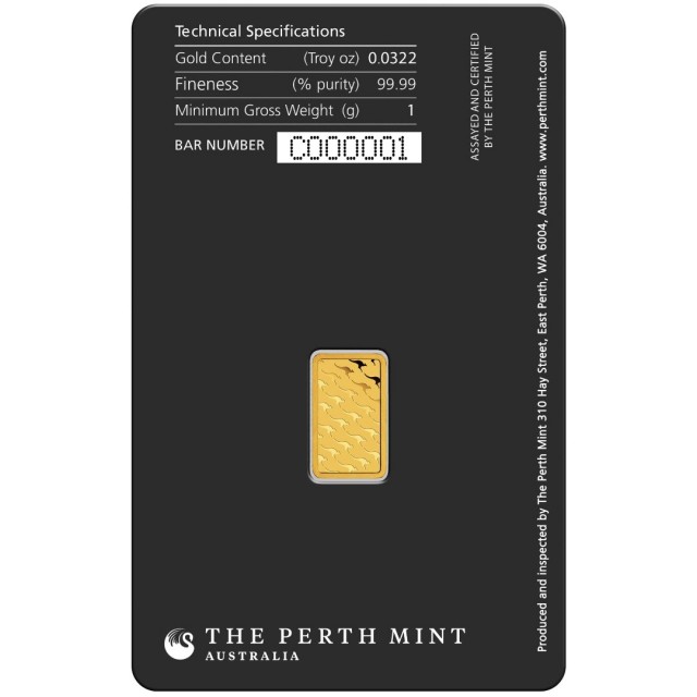澳洲伯斯PERTH經典袋鼠-1克金條