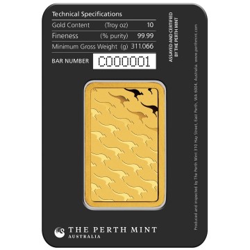 澳洲伯斯PERTH-經典袋鼠-10盎司金條