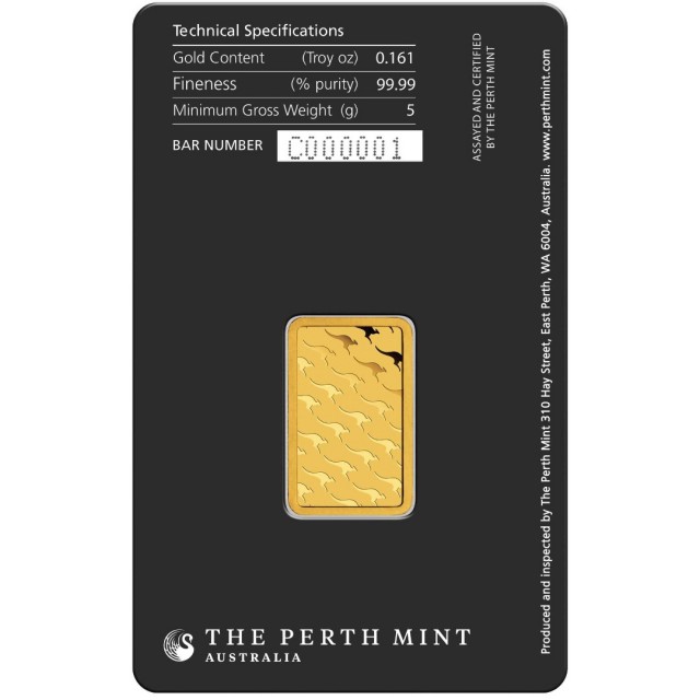 澳洲伯斯PERTH-經典袋鼠-5克金條